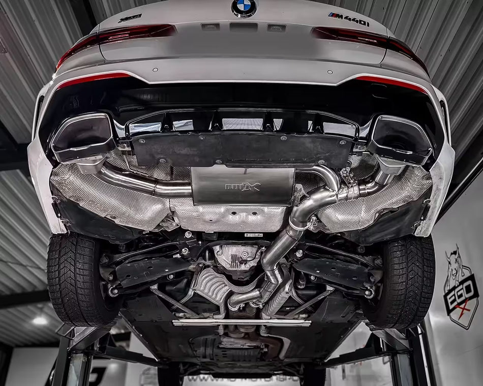 EGO-X Klappenabgasanlage BMW M440i G22 3,5" – ECE, inkl. Einbau