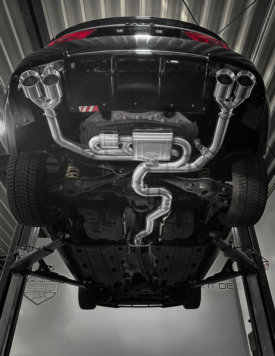 EGO-X Klappenabgasanlage Audi S3 8V Facelift OPF 3,5" – ECE, inkl. Einbau
