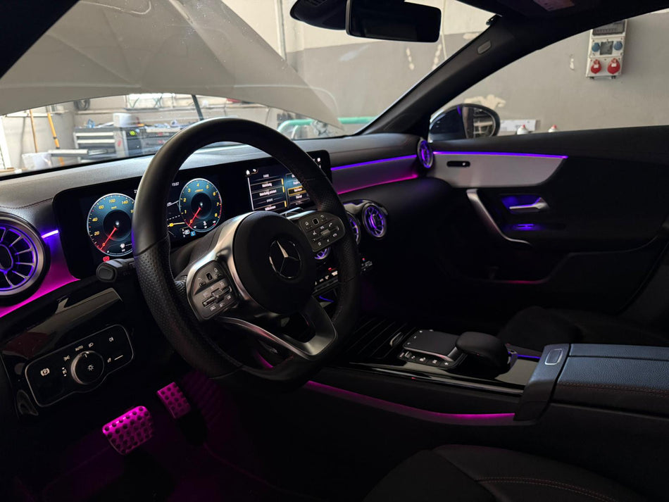 Ambientebeleuchtung für Mercedes CLA W118 64 Farben inkl. Einbau (Nachrüstung)