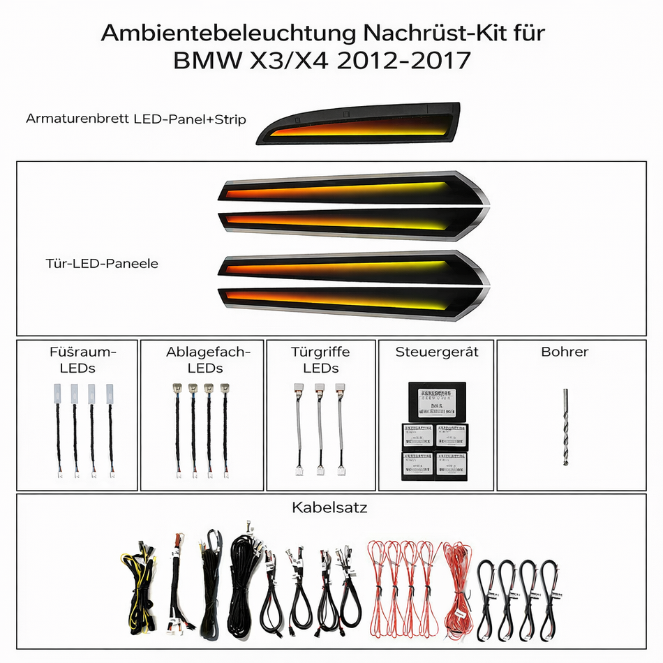 Ambiente Kit für BMW X3 (F25) (iDrive-Steuerung)