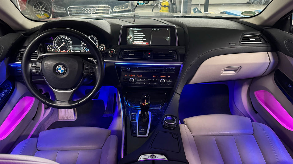 Ambientebeleuchtung für BMW 6er (F06 F12 F13) (iDrive-Steuerung) inkl. Einbau (Nachrüstung)