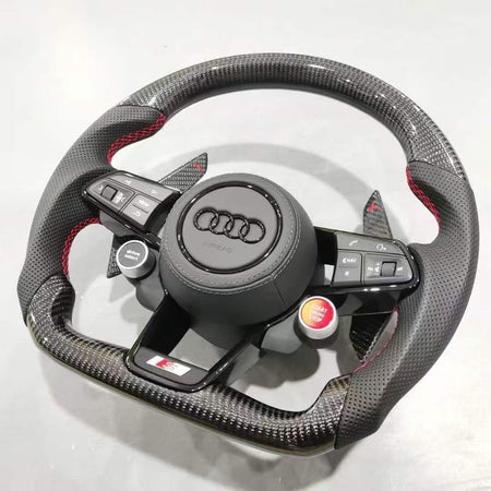 Carbon-Lenkrad Audi im RS-Design – Carbon mit perforiertem Leder
