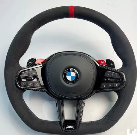 Sportlenkrad BMW G-Serie im M-Design – Alcantara mit roter 12-Uhr-Markierung