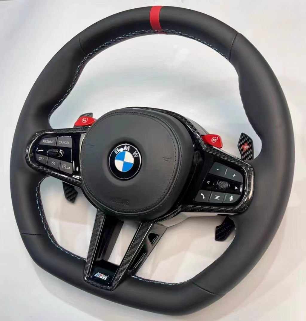 Sportlenkrad BMW G-Serie im M-Design – Leder mit roter 12-Uhr-Markierung