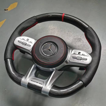 Carbon-Lenkrad Mercedes-Benz im AMG-Design – Carbon mit perforiertem Leder, Seitenansicht