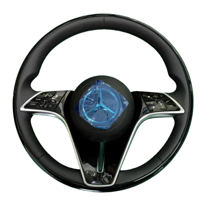 Mercedes-Benz Lenkrad im neuen Design aus Leder mit Multifunktionstasten