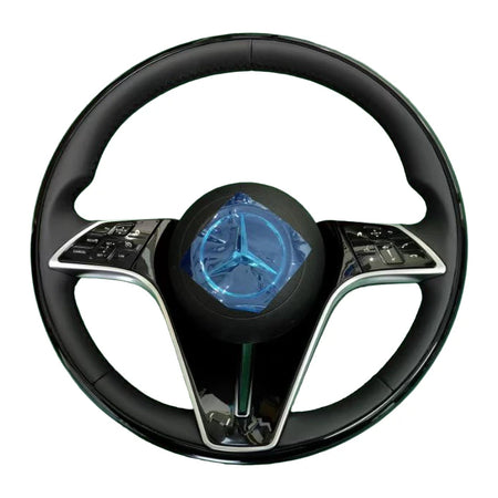 Mercedes-Benz Lenkrad im neuen Design aus Leder mit Multifunktionstasten